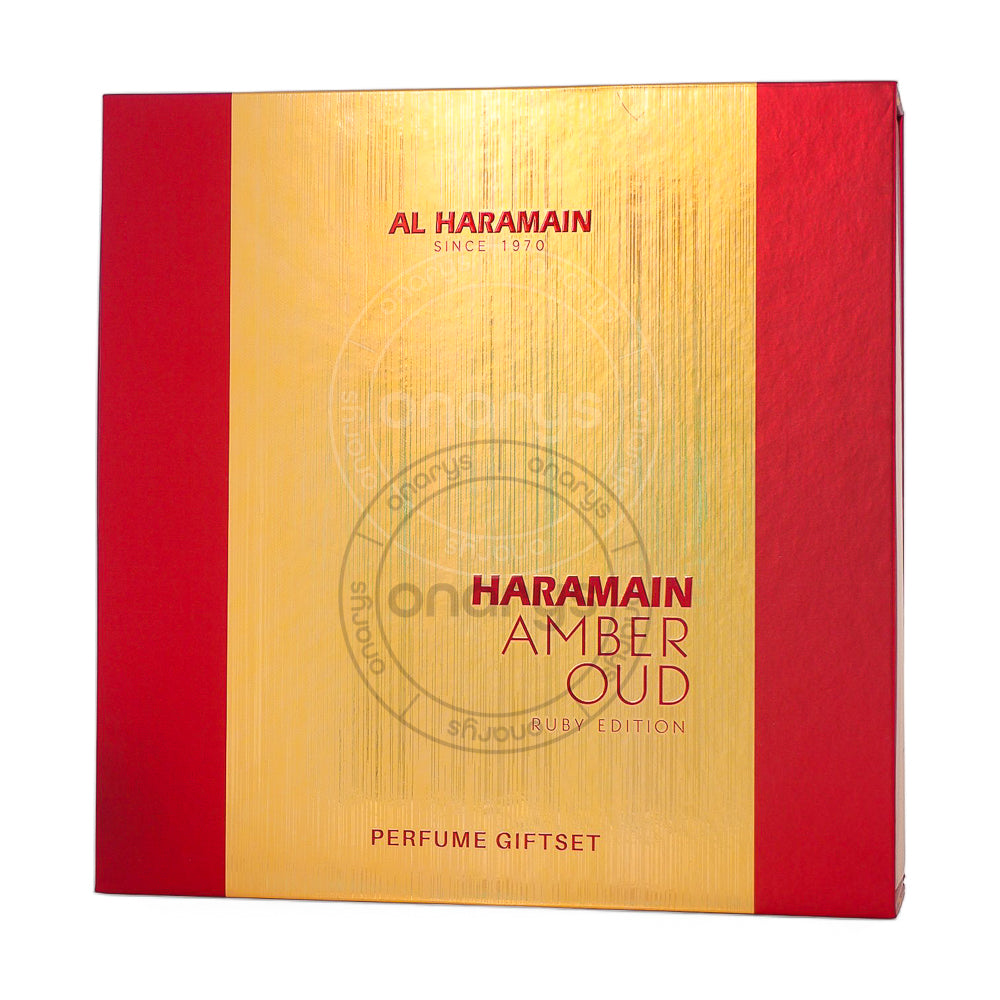 Al Haramain Amber Oud Ruby Extrait de Parfum 1.0 oz / 30 ml Gift Set | wmafusion:6291106814323
