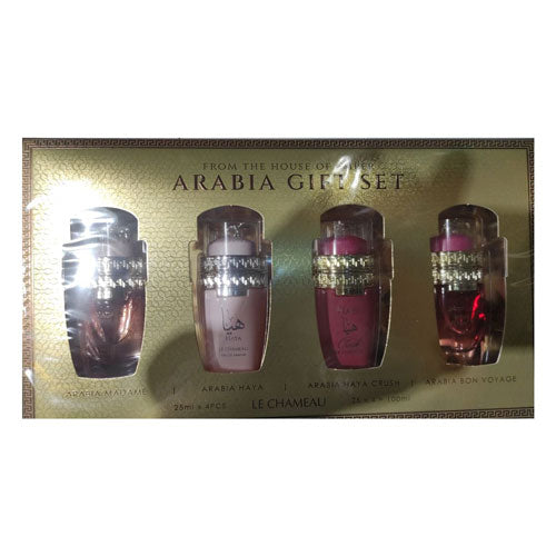 SET LE CHAMEAU ARABIA POUR FEMME ( 4 PC )MADAME,HAYA,HAYA CRUSH,BON VOYAGE 0.845 OZ EDP SP | wmafusion:6294021908382