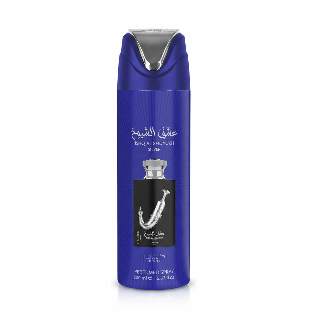 Lattafa Pride Ishq Al Shuyukh Silver Deodorant Spray 6.7 oz / 200 ml | wmafusion:6298043161336