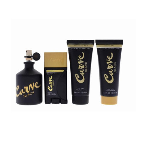 SET LIZ CLAIBORNE CURVE BLACK MEN ( 4 PC ) 4.2 OZ EDC SP / 3.4 OZ AFTER SHAVE BALM / 3.4 OZ SG / 0.17 OZ DEO STICK | wmafusion:719346841610