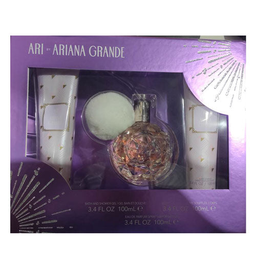 Ariana Grande Ladies Ari Gift Set Fragrances 3Pcset Edp Spr 3.4 + 3.4 S/Gel + 3.4 Body Cream (Clean) | wmafusion:810101507106