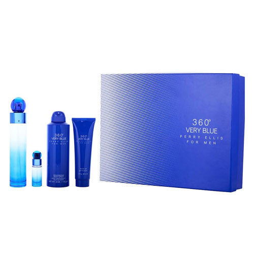Perry Ellis 360 Very Blue Men Eau de Toilette (EDT) 3.4 oz / 100 ml Gift Set | wmafusion:844061016750