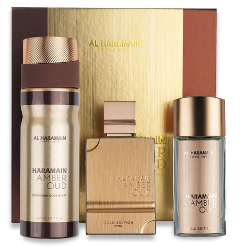 Al Haramain Amber Oud Gold Extrait de Parfum 1.0 oz / 30 ml Gift Set