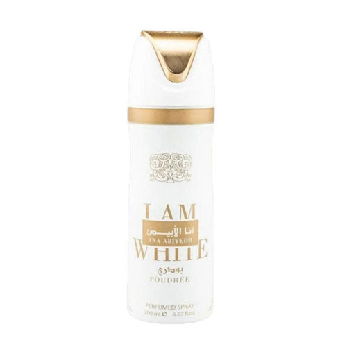 Lattafa Body Spray Ana Abiyedh Iam White Poudree 6.67 oz / 197 ml