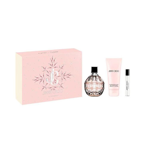 Set Jimmy Choo Women (3 Pc) Eau de Parfum (EDP) Spray 3.3 oz / 100ml / Eau de Parfum (EDP) Spray 0.25 oz / 7.5 ml / Body Lotion 3.3 oz / 100 ml | wmafusion:3386460157506