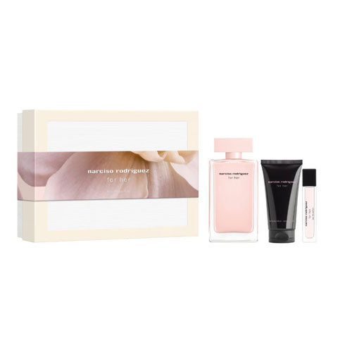 SET NARCISO RODRIGUEZ FOR HER ( 3 PC )3.3 OZ EDP SP \ 1.6 OZ BL \0.33 OZ EDP SP | wmafusion:3423222145347