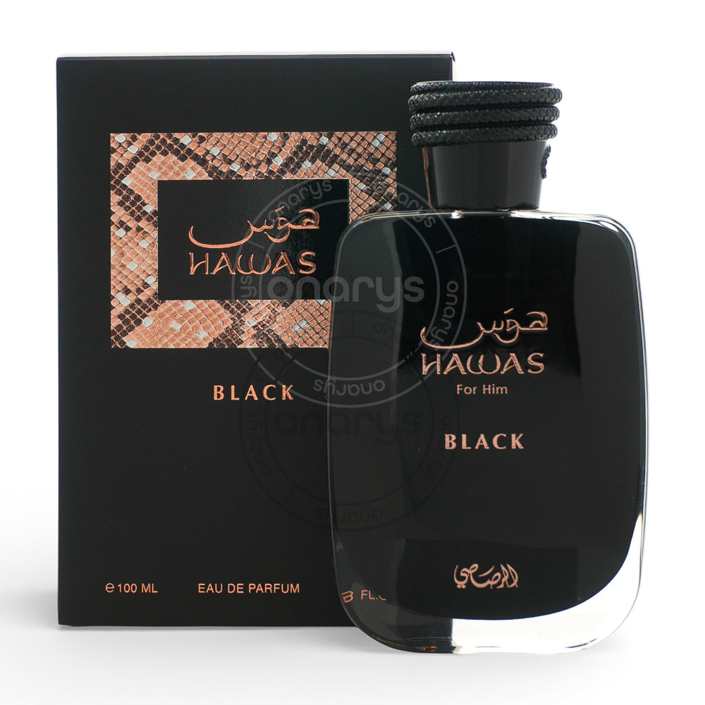 Rasasi Hawas Black Men Eau de Parfum (EDP) 3.4 oz / 100 ml | wmafusion:614514331033