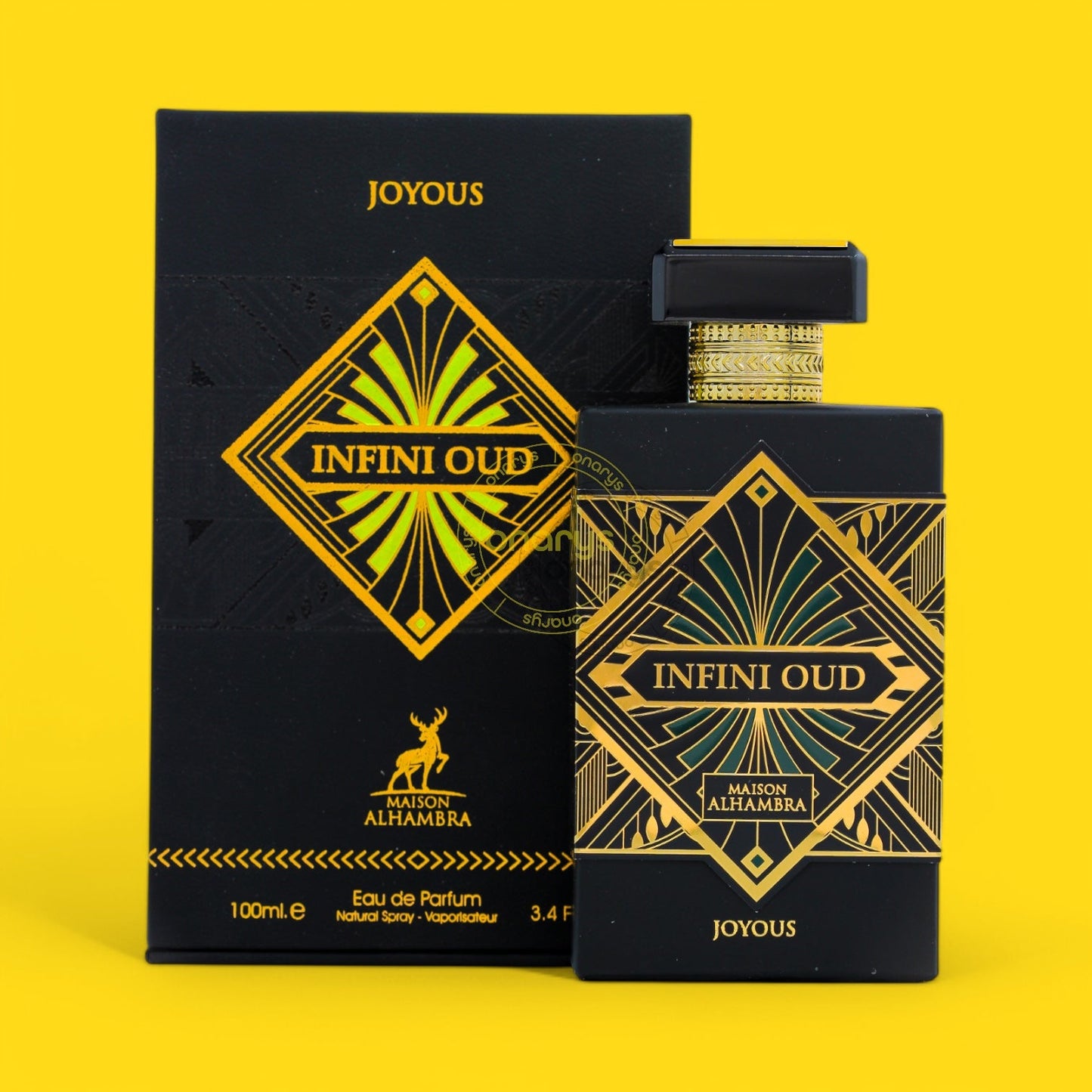 Maison Alhambra Infini Oud Joyous Eau De Parfum (EDP) 3.4 oz / 100 ml