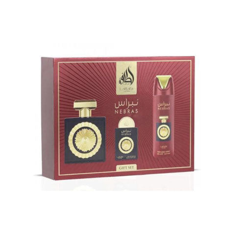 Set Lattafa  Nebras Unisex ( 3 Pc ) 3.4 Edp / 0.68 Edp / Perfumed Spray 6.7 Oz | wmafusion:6290362346586