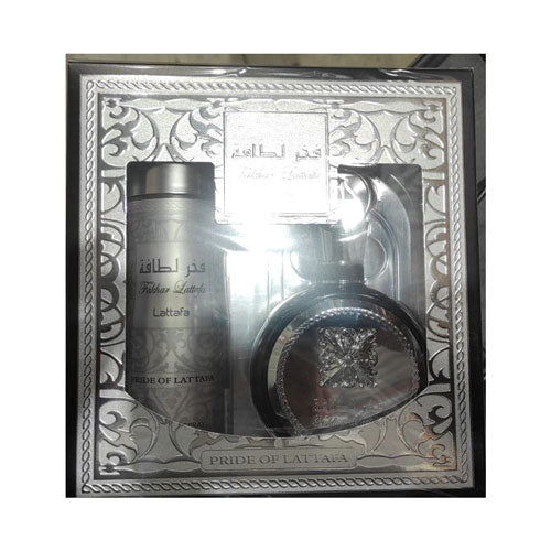 SET LATTAFA FAKHAR MEN ( 2 PC ) 3.4 OZ EDP SP / 6.8 OZ BODY SPRAY | wmafusion:6290362349105