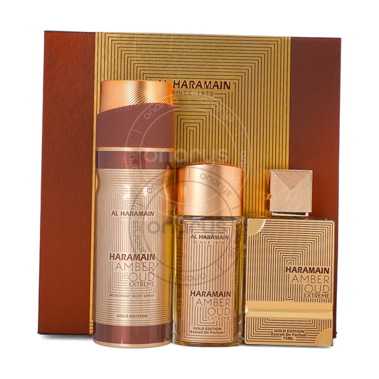 Al Haramain Amber Oud Gold Extrait de Parfum 1.0 oz / 30 ml Gift Set | wmafusion:6291106814330