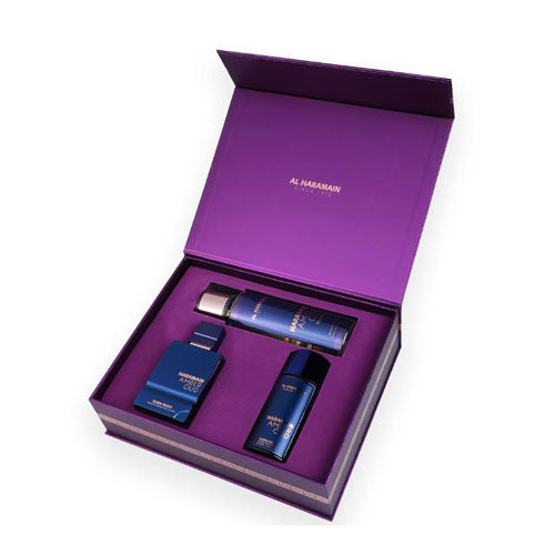 SET AL HARAMAIN AMBER OUD  DUBAI NIGTH UNISEX EDITION GIFT ( 3 PC )2.5 OZ EDP SP /1.2 OZ  EDP /BODY MIST | wmafusion:6291106816105