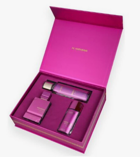 SET AL HARAMAIN AMBER OUD ULTRA VIOLETA WOMEN EDITION GIFT ( 3 PC )2.5 OZ EDP SP /1.2 OZ  EDP /BODY MIST | wmafusion:6291106816419