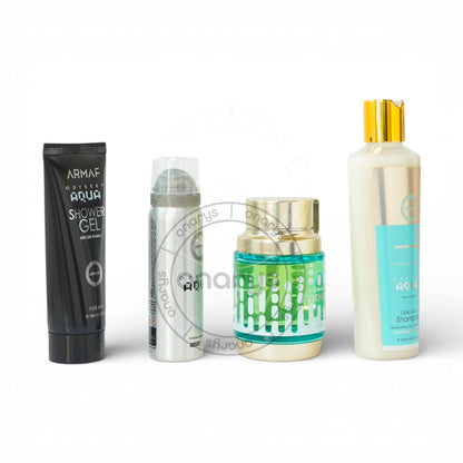 SET ARMAF ODYSSEY AQUA MEN( 4 PC ) 3.4 OZ EDP SP / 3.4 OZ SG / 8.4 OZ SHAMPOO / 1.7 OZ BODY SPRAY | wmafusion:6295199804148