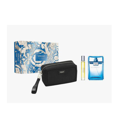 Set Versace Eau Fraiche Men (3 Pc)Eau de Toilette Spray 3.4 oz / 100 ml / Eau de Toilette (EDT) 0.34 oz / 10 ml Hard Box | wmafusion:8011003902958