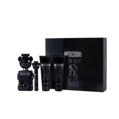 Set Moschino Toy Boy Men (4 Pz) Eau de Parfum (EDP) Spray 3.4 oz / 100 ml / After Shave Balsam 3.4 oz / 100 ml / Shower Gel 3.4 oz / 100 ml / Eau de Parfum (EDP) Spray 0.33 oz / 10 ml | wmafusion:8011003903351