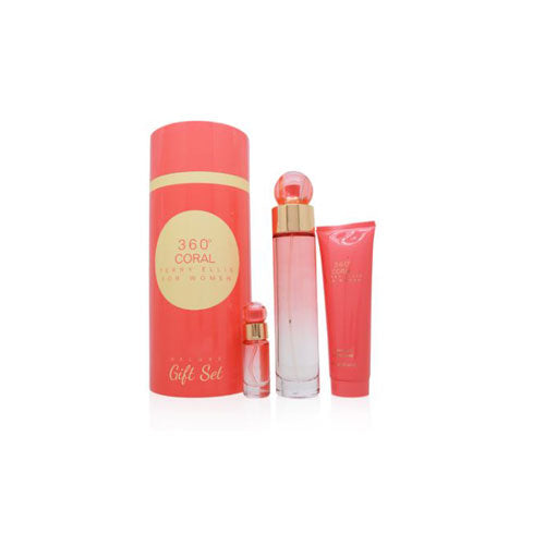 Perry Ellis 360 Coral Women Eau de Parfum (EDP) 3.4 oz / 100 ml Gift Set | wmafusion:844061014787