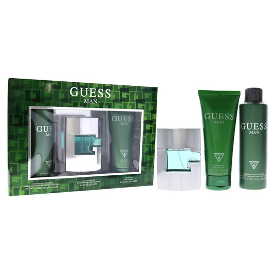 Set Guess Men (3 Pc) Eau de Toilette (EDT) Spray 2.5 oz / 75 ml / Shower Gel 6.7 / 200 ml / Body Spray 6.0 oz / 180 ml | wmafusion:85715329356