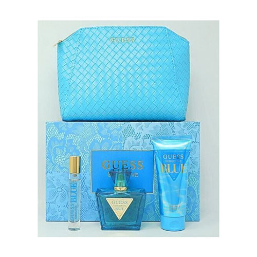 GUESS SEDUCTIVE BLUE WOMEN ( 4 PC) 2.5 OZ/75 ML /2.5 OZ/75 ML BL /0.50 / POUCH - EAU DE PARFUM (EDP) | wmafusion:85715349521