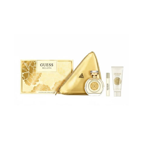 SET GUESS BELLA VITA  WOMEN ( 4 PC ) 3.4 OZ EDP SP / 0.50 OZ TRAVEL /3.4 OZ BL / POUCH | wmafusion:85715349729