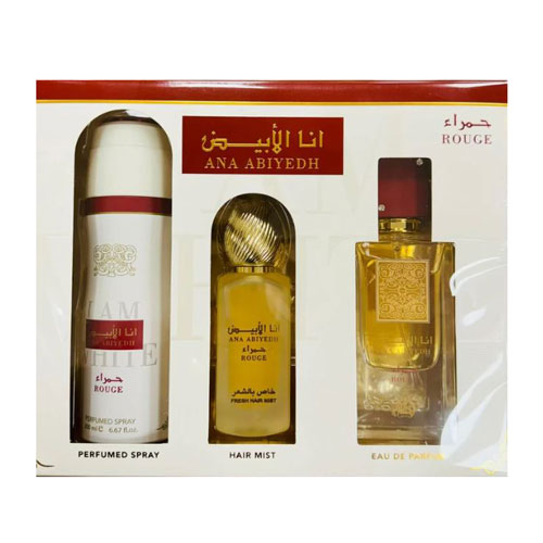 Lattafa Ana Abiyedh Rouge Eau de Parfum (EDP) 3.4 oz / 100 ml Gift Set